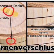 Holz Urne/Stille Wälde Eiche 1-2