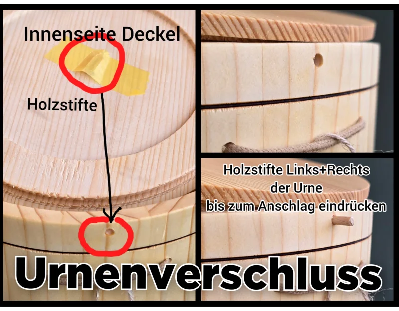 Holz Urne/Stille Wälder Eiche 1-3