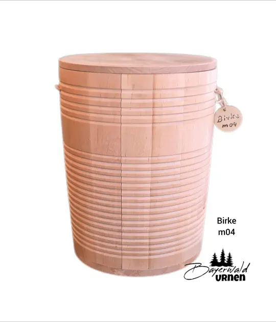 Holz Urne - Birke m04