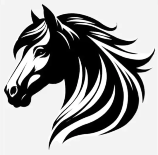 Emblem-Pferd/Schwarz