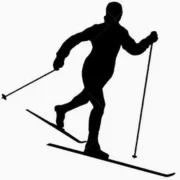 Emblem-Langläufer/Weiß