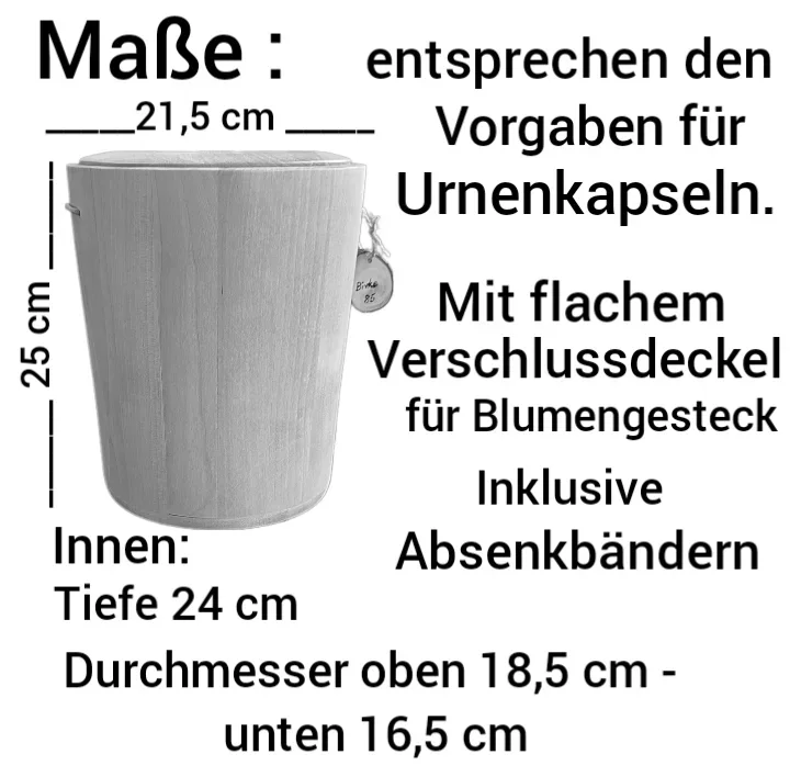 Holz Urne - Apfel s07