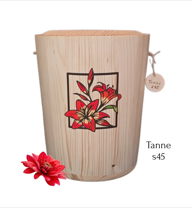 Holz Urne - Tanne m045