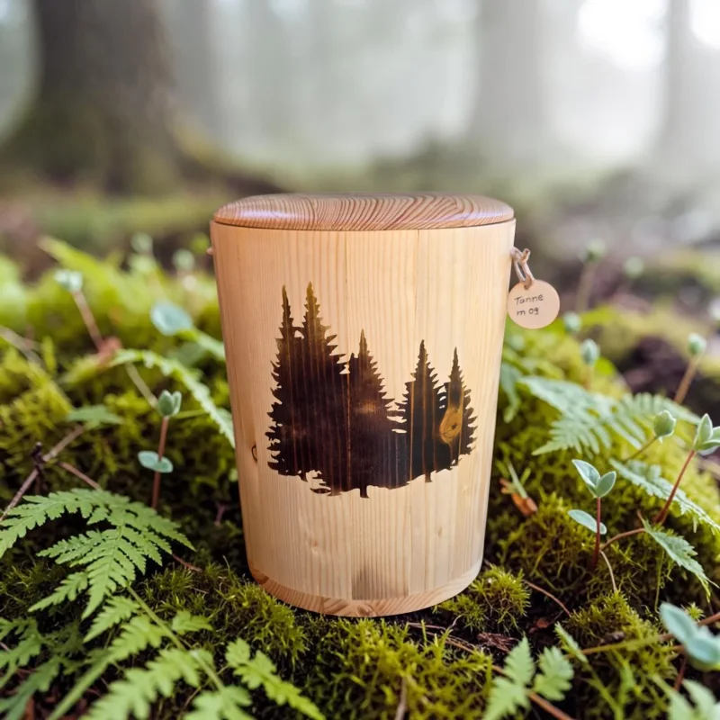 Holz Urne - Tanne m09