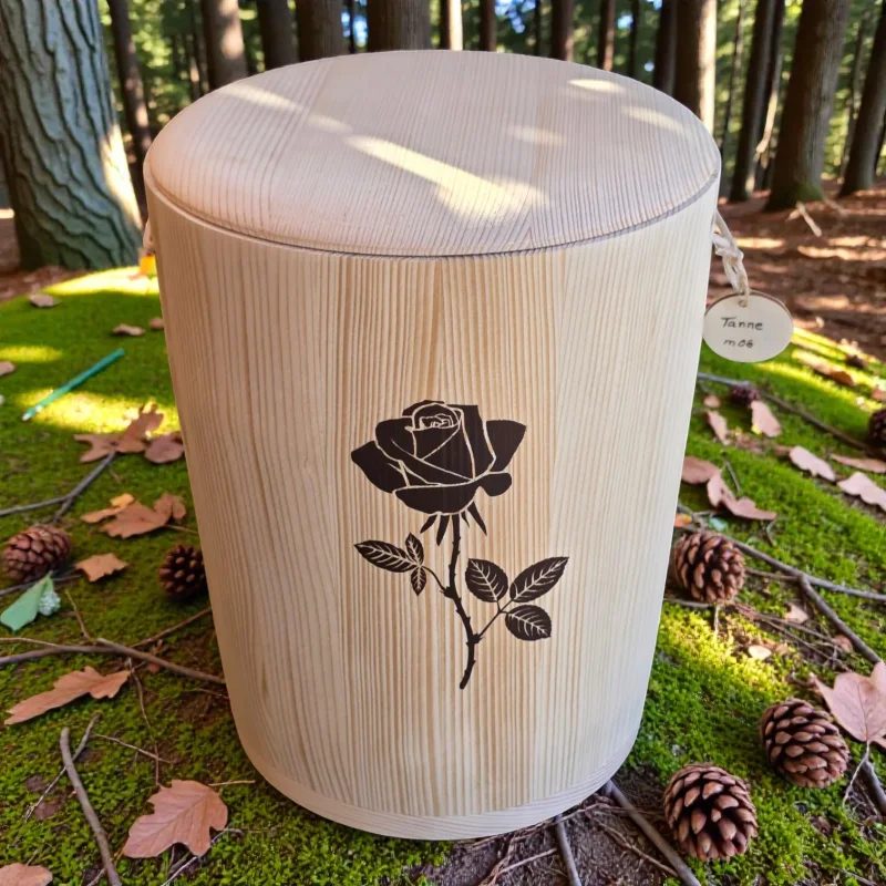 Holz Urne - Tanne m06