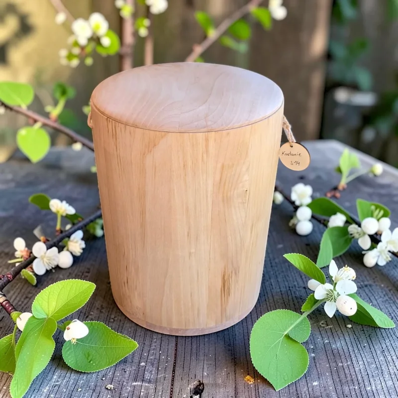 Holz Urne - Kastanie s14