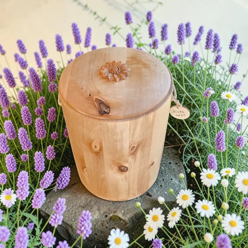 Holz Urne/Stille Wälder - Birke sw02-2