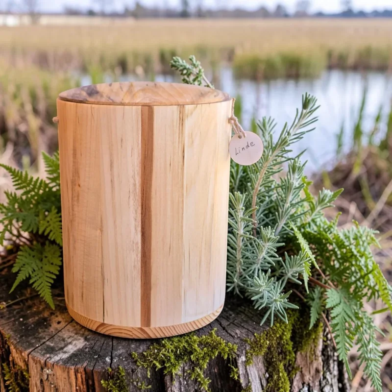 Holz Urne/Stille Wälder - Linde